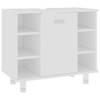 The Living Store Badkaast - 60x32x53.5 cm - 7 schappen - 1 deur - Wit