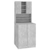 The Living Store Badkaast - bewerkt hout - 71 x 71.5 x 181.5 cm - betongrijs