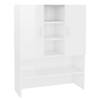 The Living Store Badkaast - Hoogglans wit - 70.5 x 25.5 x 90 cm - Extra opbergruimte