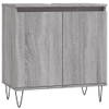 The Living Store Badkaast - naam - Kast - 58 x 33 x 60 cm - Kleur- Grijs Sonoma Eiken