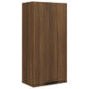 The Living Store Bruineiken Badkaast Wandgemonteerd - 32 x 20 x 67 cm - Stevig materiaal