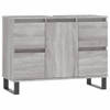 The Living Store Badkaast - Flex - Kast - 80 x 33 x 60 cm - Grijs Sonoma eiken