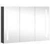 The Living Store Badkaastje - Antraciet - MDF met melamine-afwerking - 89 x 14 x 62 cm - LED-verlichting