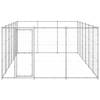 The Living Store Hondenkennel - Draadgaas - 330 x 660 x 180 cm - Met deur - Afsluitbaar - Zilver