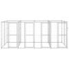 The Living Store Hondenkennel - Gegalvaniseerd Staal - 440 x 220 x 180 cm - Afsluitbaar