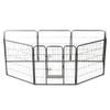 The Living Store Hondenren 8 Panelen - 80x80 cm - Gepoedercoat staal