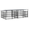 The Living Store Hondenkennel - Stalen Stangen - Gepoedercoat - 394x198x128 cm - 7.51 m²