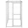 The Living Store Hondenkennel - Zilver - 110 x 220 x 180 cm - Met dak en deur