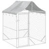 The Living Store Hondenkennel 2x2x2.5m - Gegalvaniseerd staal - Afsluitbare deur