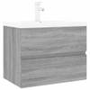 The Living Store Wastafelkast Badkamermeubel - 60 x 38.5 x 45 cm - Grijs Sonoma Eiken