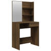 The Living Store Kaptafel Modern Bruineiken - 74.5 x 40 x 141 cm - Hoge Kwaliteit