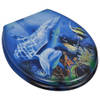 The Living Store Toiletbril Dolphins MDF - 43.7 x 37.8 cm - Duurzaam Materiaal