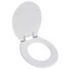 The Living Store Toiletbril - MDF - Soft-close - Wit - 45 x 36 x 5 cm - Verstelbare scharnieren - Set van 2