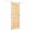 The Living Store Schuifdeur Massief Grenenhout - 80 x 3.6 x 210 cm - Wit - Draagvermogen 80 kg