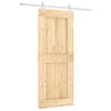 The Living Store Houten Schuifdeur - Grenenhout - 85 x 3.6 x 210 cm - Wit - Geschikt voor 60-91.5 cm deurbreedte