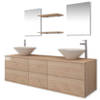 The Living Store Badkamermeubel - Beige - 150x45x45 cm - Spaanplaat