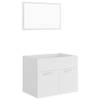 The Living Store Badkamermeubelset - Spaanplaat - Wit - 60 x 38.5 x 46 cm - Inclusief spiegel