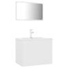 The Living Store Badkamermeubelset - Wit - 60x38.5x45 cm - Spaanplaat - Keramiek - Met kraan