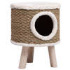 The Living Store Kattenhuis - Comfortabel krabpaal met zeegras - 30 x 41 cm - Bruin