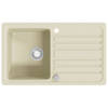 The Living Store Granieten Keukengootsteen - Beige - 765 x 460 mm - Hittebestendig - Kras- en slagvast