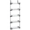 The Living Store Deuropberger - 5 schappen - Aluminium - 52 x 20 x 135 cm - Draagvermogen 1.5 kg