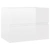 The Living Store Opbergkast - Badkamer - 60 x 38.5 x 45 cm - Hoogglans wit