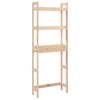 The Living Store Toiletrek - Massief grenenhout - Ruimtebesparend - 3 planken - 63 x 26 x 171 cm