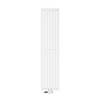 Badkamerradiator verticaal met middenaansluiting 370x1600 mm Wit met LuxeBath universele aansluitset