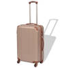 The Living Store Rolkofferset - ABS behuizing - Champagne - XL- 76x48x28cm - L- 66x41x24cm - M- 55x36x22cm