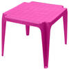 Sunnydays Kindertafel - roze - kunststof - buiten/binnen - L56 x B51 x H44 cm - Bijzettafels - Bijzettafels