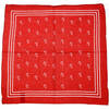 Matroos/kapitein/piraten zakdoek - rood - met ankers patroon - 55 x 55 cm - Verkleedattributen