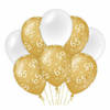 Paperdreams 65 jaar leeftijd thema Ballonnen - 24x - goud/wit - Verjaardag feestartikelen - Ballonnen