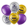 Folat Ballonnen geslaagd thema - 18x - goud/zilver/paars - latex - 33 cm - examenfeest versiering - Ballonnen