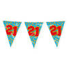 Paperdreams Verjaardag 21 jaar thema Vlaggetjes - Feestversiering - 10m - Folie - Dubbelzijdig - Vlaggenlijnen