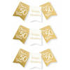 Paperdreams Verjaardag Vlaggenlijn 50 jaar - 3x - Gerecycled karton - wit/goud - 600 cm - Vlaggenlijnen