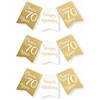 Paperdreams Verjaardag Vlaggenlijn 70 jaar - 3x - Gerecycled karton - wit/goud - 600 cm - Vlaggenlijnen