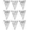 Paperdreams bruiloft/huwelijk thema vlaggetjes - 3x - versieringen - 10m - folie - Vlaggenlijnen