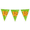 Paperdreams Verjaardag 12 jaar thema Vlaggetjes - Feestversiering - 10m - Folie - Dubbelzijdig - Vlaggenlijnen