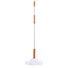 Urban Living Schoonmaak/dweil vloermop met telescoopsteel - uitschuifbaar 85 tot 125 cm - wit/oranje - Vloermoppen