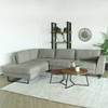 Hoekbank design Puckerto 290cm bank taupe ribstof hoek loungebank links bankstel