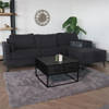 Hoekbank design Lizza 269cm bank antraciet ribstof loungebank zowel links als rechts bankstel