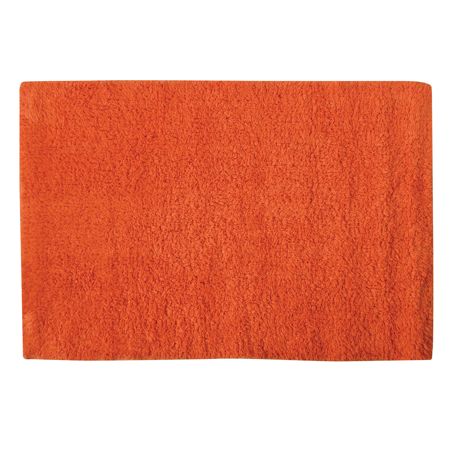 MSV Badkamerkleedje/badmat tapijtje - voor op de vloer - oranje - 40 x 60 cm - polyester/katoen