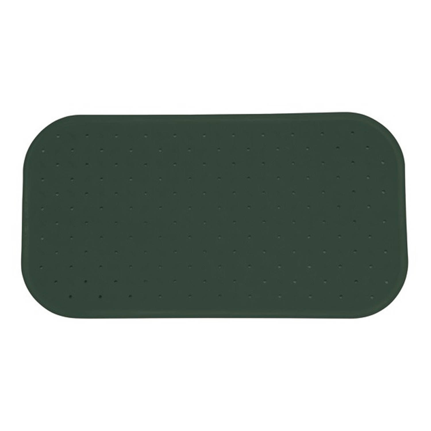 MSV Douche-bad anti-slip mat badkamer rubber groen 36 x 65 cm Badmatjes