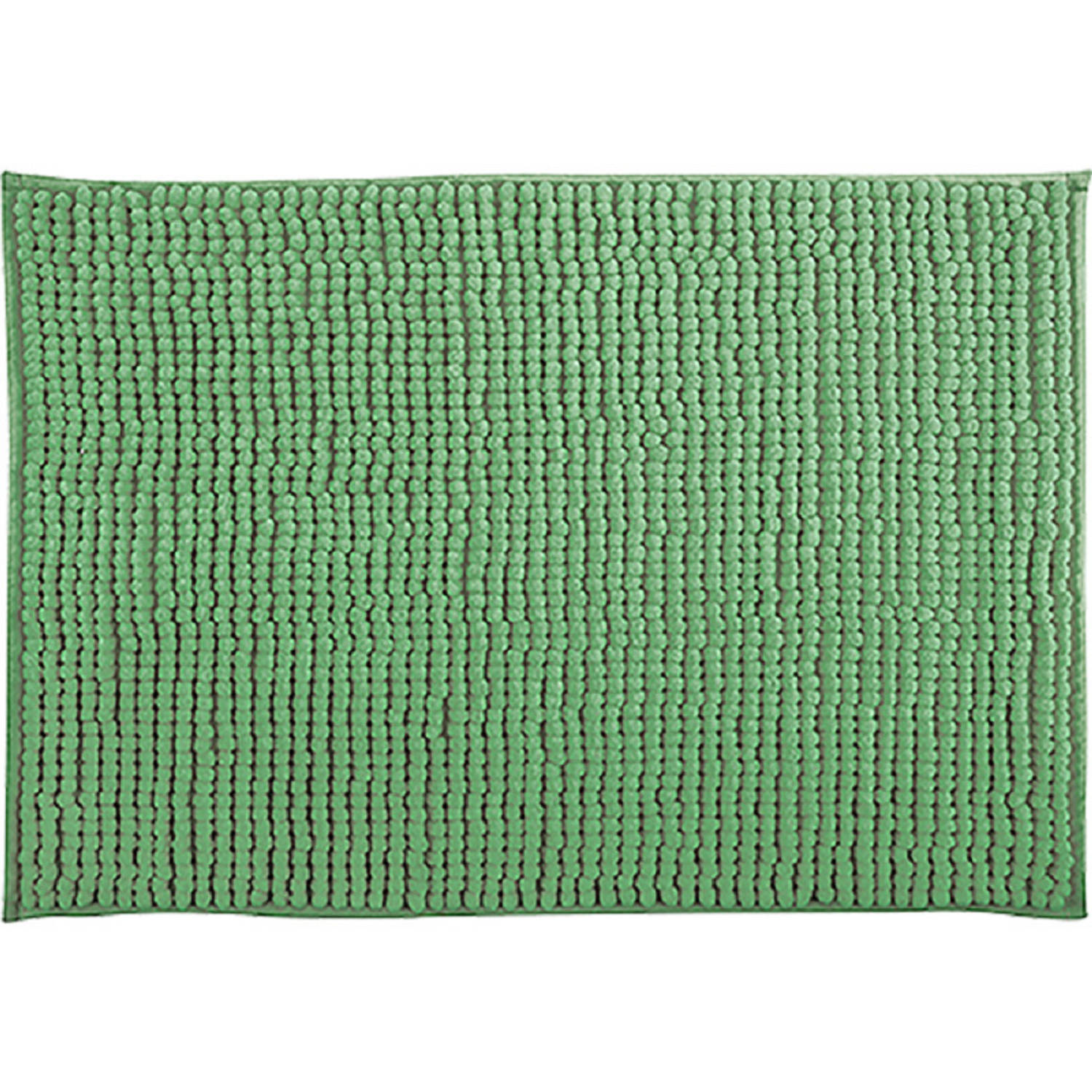 MSV Badkamerkleed-badmat tapijtje voor op de vloer groen 50 x 80 cm Microvezel Badmatjes