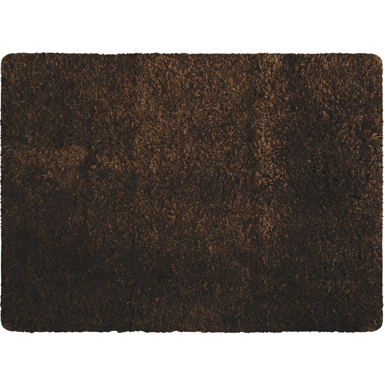 MSV Badkamerkleedje-badmat tapijt voor de vloer bruin 50 x 70 cm langharig Badmatjes