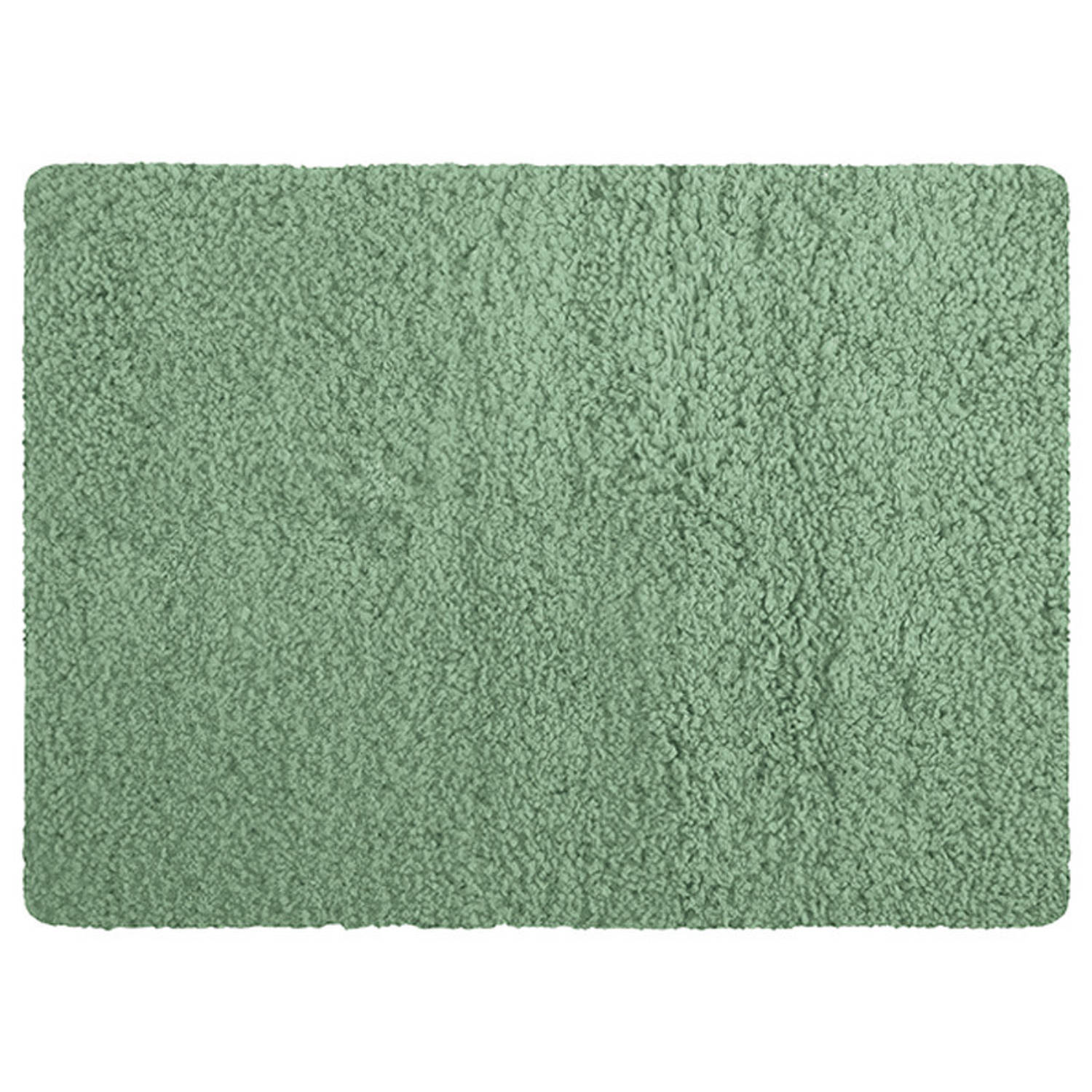 MSV Badkamerkleedje-badmat tapijt voor de vloer groen 50 x 70 cm langharig Badmatjes