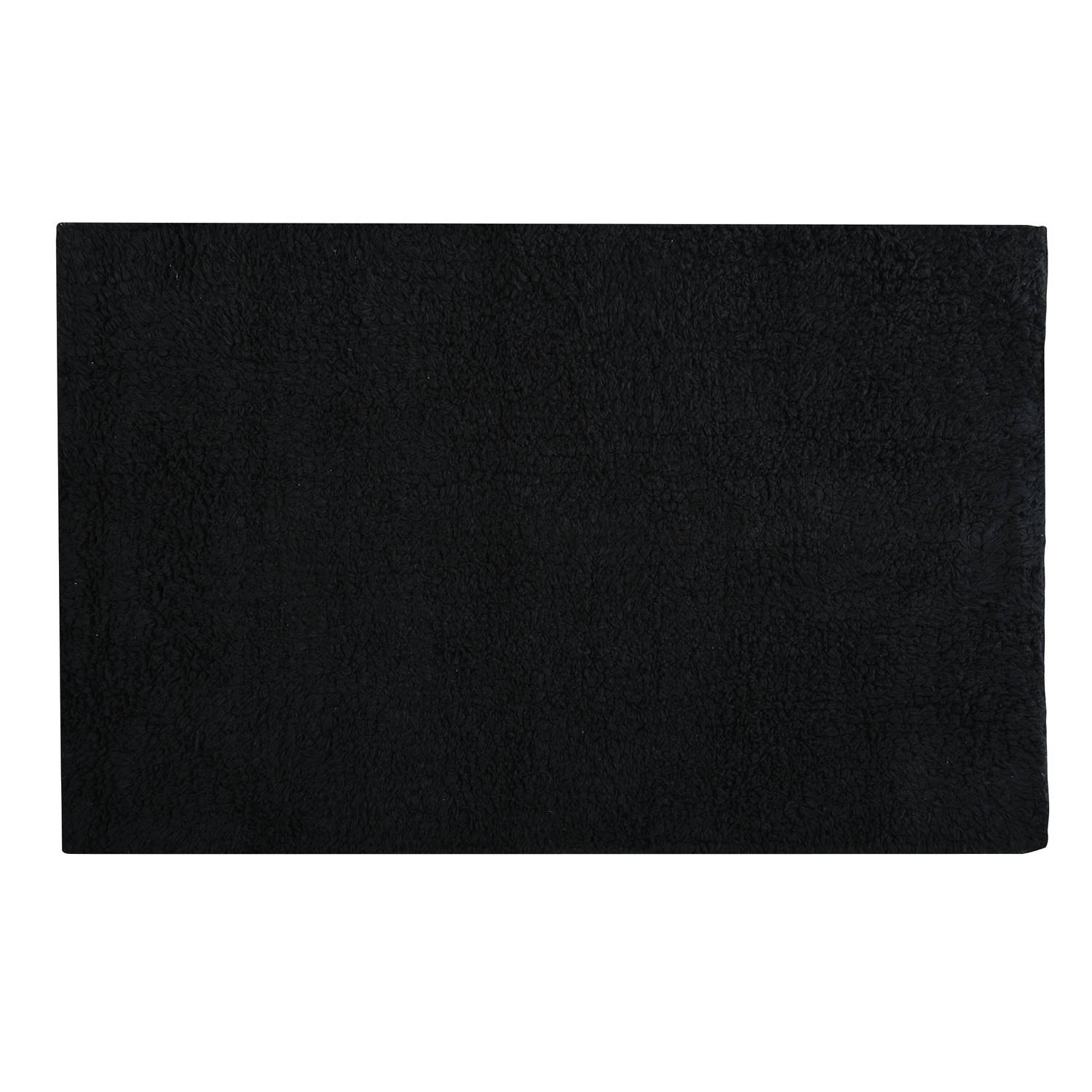 MSV Badkamerkleedje-badmat tapijt voor de vloer zwart 40 x 60 cm Badmatjes