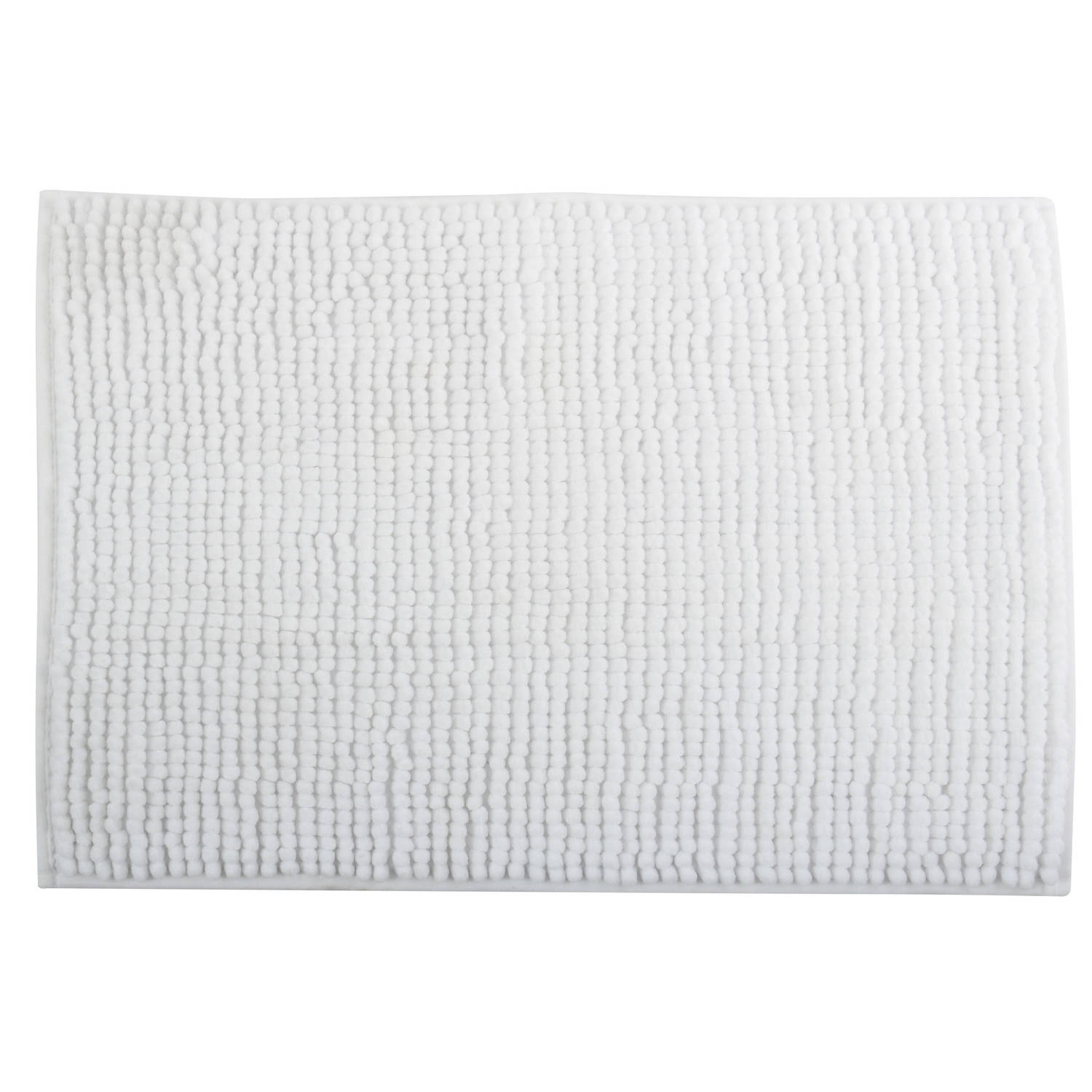 MSV Badkamerkleed/badmat tapijtje voor op de vloer - ivoor wit - 50 x 80 cm - Microvezel - anti slip