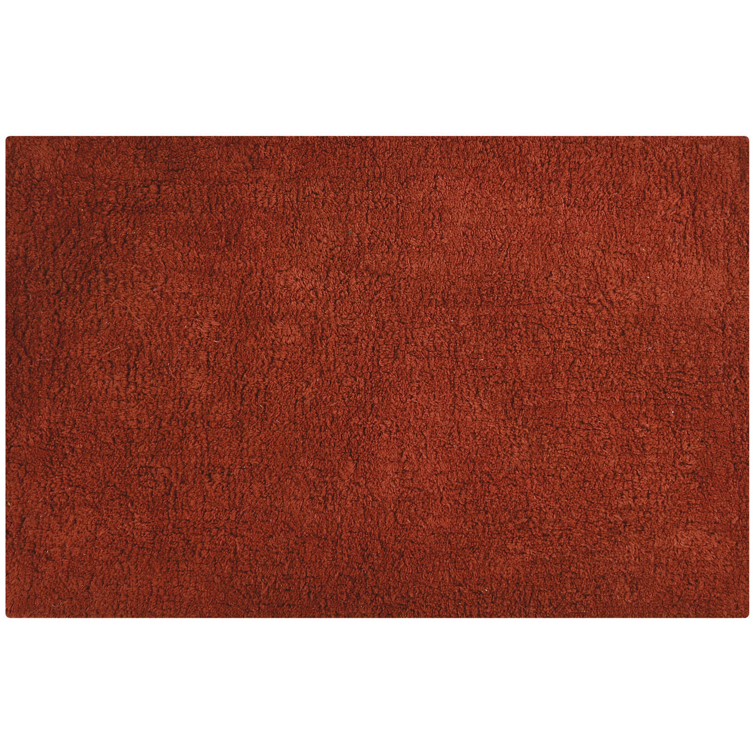 MSV Badkamerkleedje/badmat tapijtje - voor op de vloer - terracotta - 45 x 70 cm - polyester/katoen