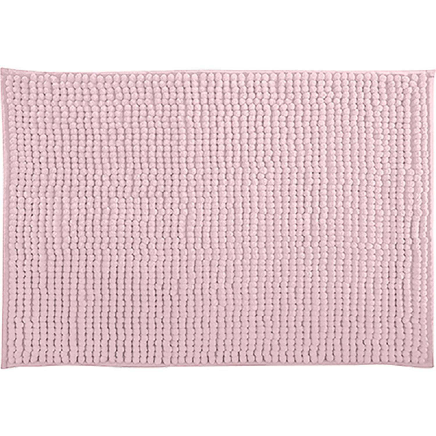 MSV Badkamerkleed-badmat tapijtje voor op de vloer lichtroze 50 x 80 cm Microvezel Badmatjes